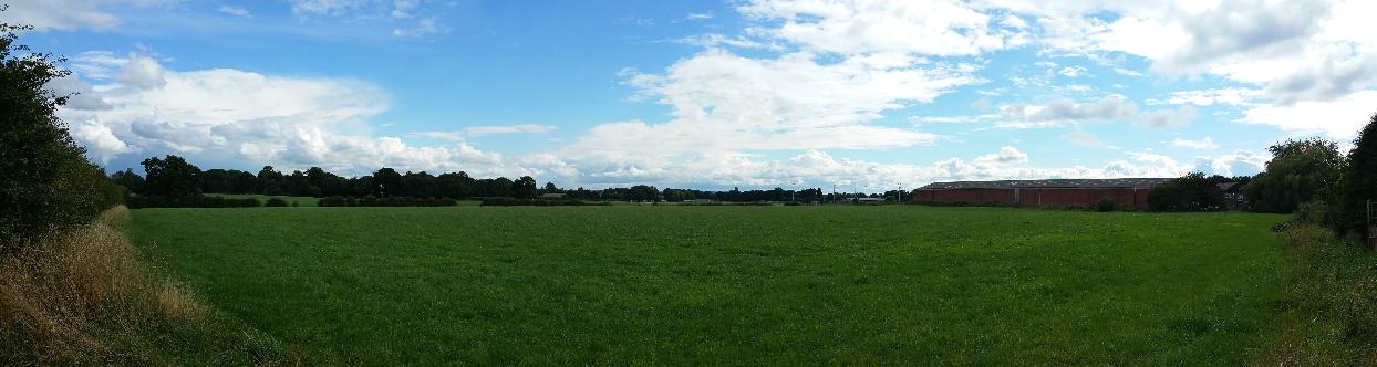 Panoramic view of Abbey Fields, Sandbach